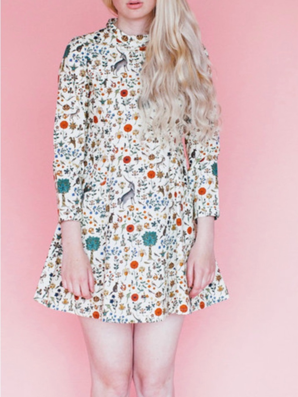Samantha Pleet passion dress in ivory illuminated print - Picture 15 of 15